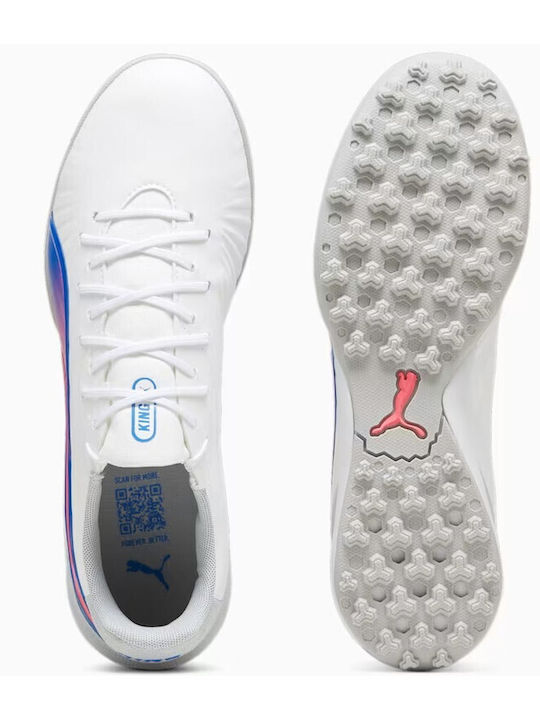 PUMA King Match Fußballschuhe mit geformten Stollen Weiß