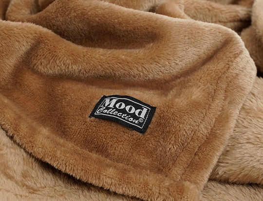 In the mood Collection Furry Sofa Blanket 130x180cm Light Brown