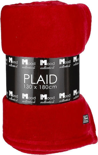 In the mood Collection Furry Couch Blanket 130x180cm Red