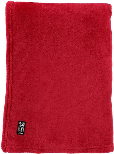 In the mood Collection Furry Couch Blanket 130x180cm Red