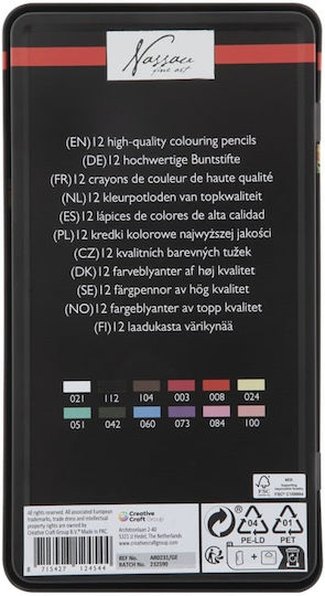 Nassau Fine Art Farbstift-Set in einer Box 12Stück Packung von 1 Verpackungen