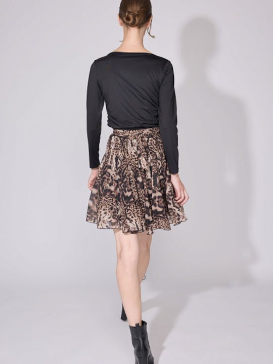 Mini Φούστα Λεοπάρ Animal Print