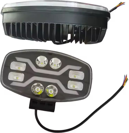 Rectangleς Waterproof Headlights Car LED 12 / 24V 120W 10cm with White Lighting 1pcs