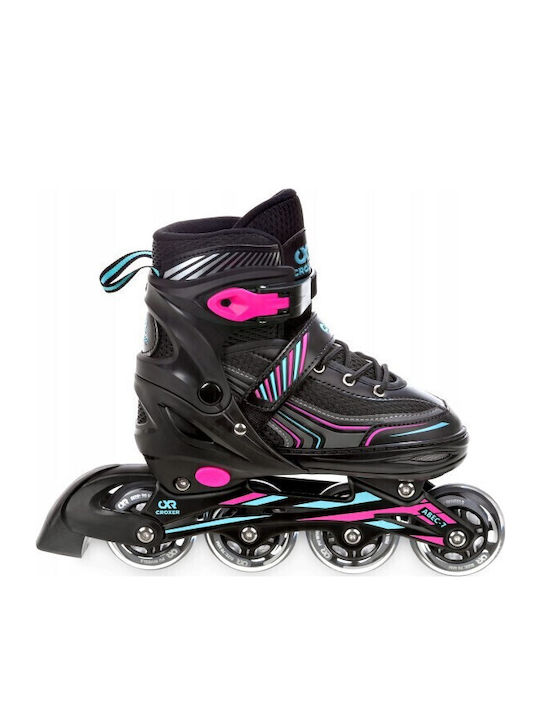 Verstellbare Croxer Optima Rollschuhe Türkis Pink S 31-34