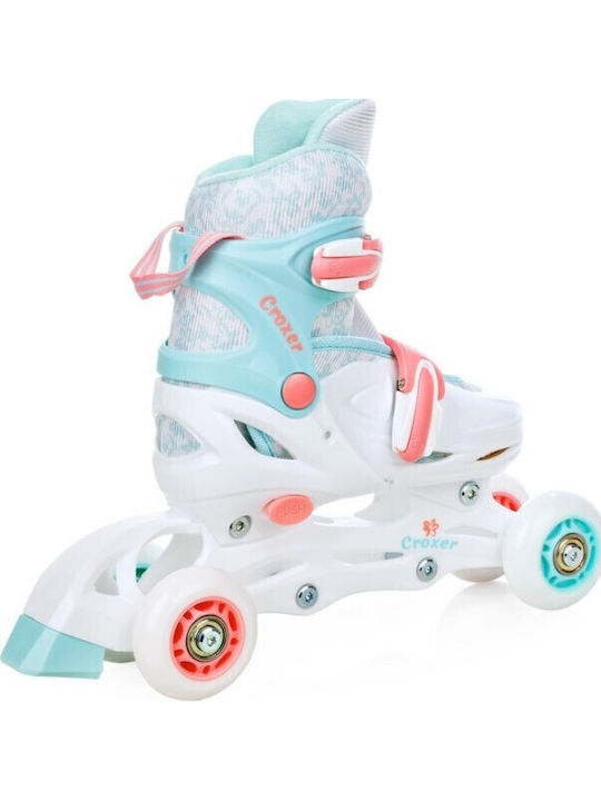 Adjustable Croxer Inez Led 3in1 Roller Skates White Turquoise S 30-33 Adjustable Croxer Inez Led 3in1 Roller Skates White Turquoise S 30-33