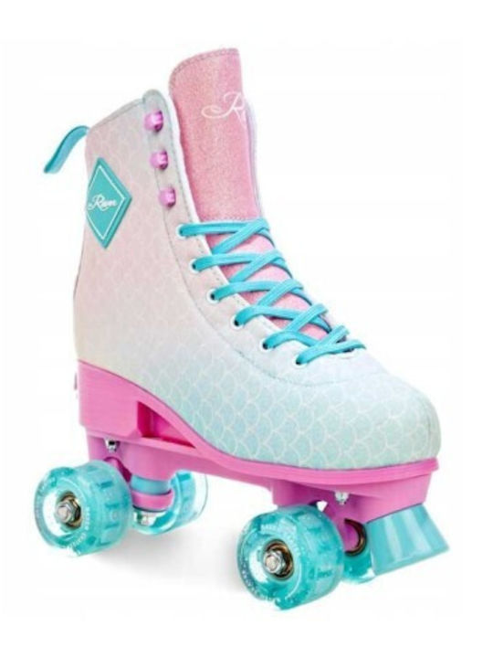 Adjustable Raven Mid Shoes Led Wheels Turquoise Pink S 31-34