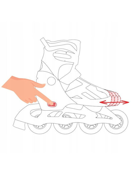 Adjustable Croxer Inez Led 3in1 Roller Skates White Turquoise M 34-37