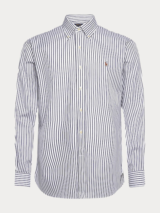 Ralph Lauren Shirt Ανδρικό Πουκάμισο Μακρυμάνικo Βαμβακερό με Κανονική Γραμμή Light Blue