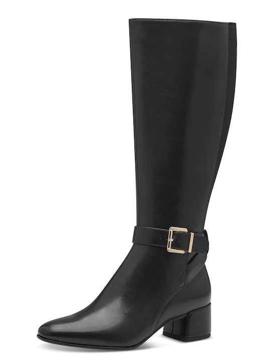 Damenstiefel mit mittlerem Absatz Schwarz