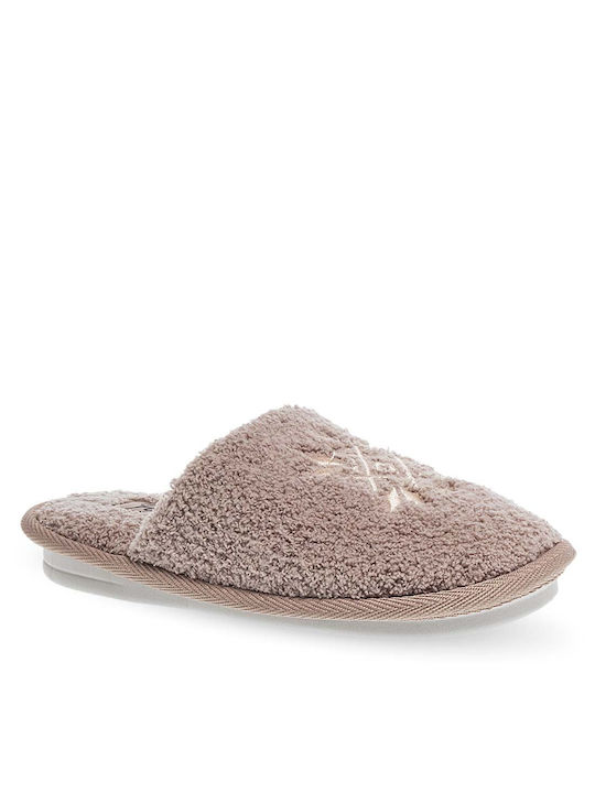 Parex Winter Women's Slippers in Beige color