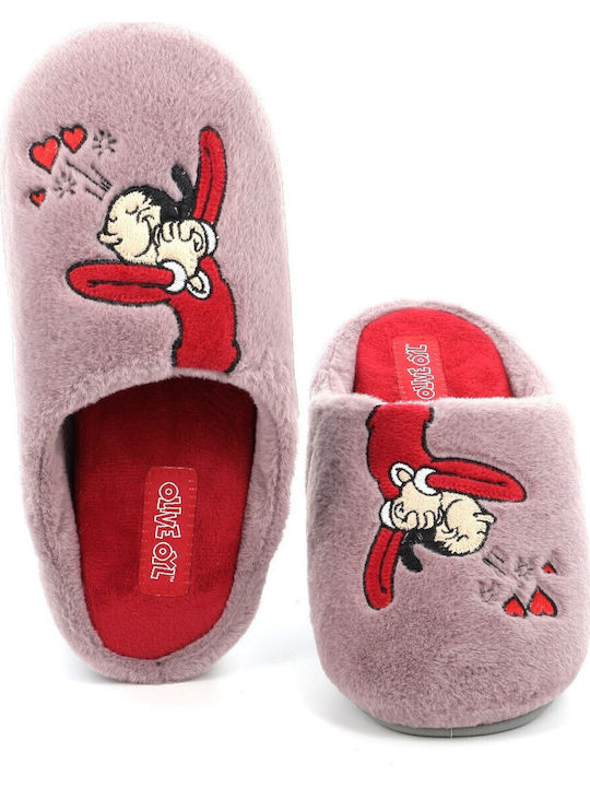 Popeye Winter Women's Slippers Purple