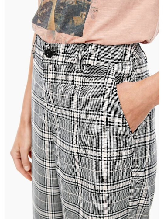 Damen Stoff Hose Geprüft Black