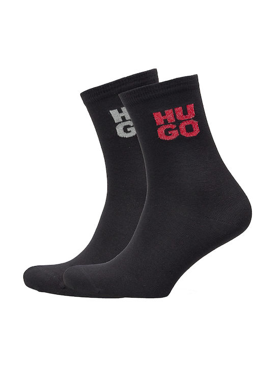 Hugo Boss Women's Socks Black 2Pack