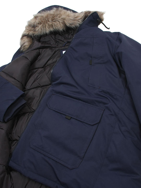 Winter Jacket Puffer Windproof Blue