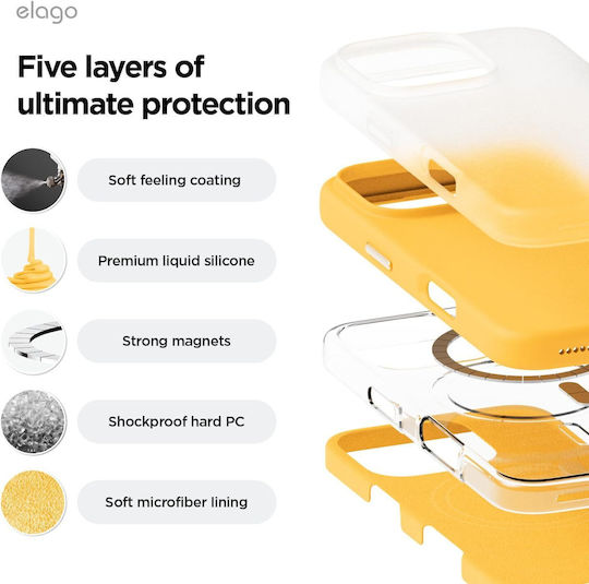Elago Back Cover Silicone 1.7mm Yellow (iPhone 16 Pro)