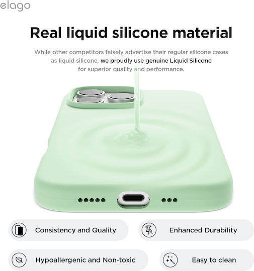 Elago Back Cover Silicon 1.7mm Verde (iPhone 16 Pro)