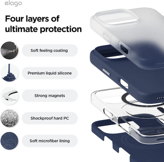 Elago Back Cover Σιλικόνης Μπλε (iPhone 16 Pro Max)