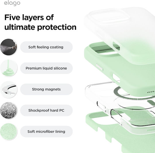 Elago Back Cover Σιλικόνης 1.7mm Πράσινο (iPhone 16 Pro Max)