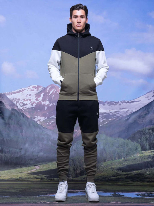 Cardigan with Khaki Hood