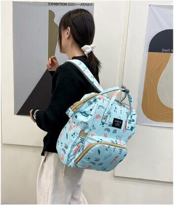 Babyloon Wickeltasche-Wickelrucksack Hellblau