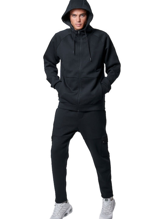Sport Gym Tech Ζακέτα με Κουκούλα Black