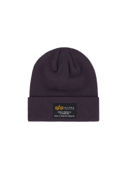 Alpha Industries Beanie Beanie Knitted in Purple color