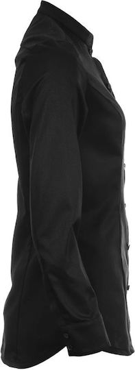 Clement Design Mantel Koch Damen Schwarz mit Langärmelig Khao