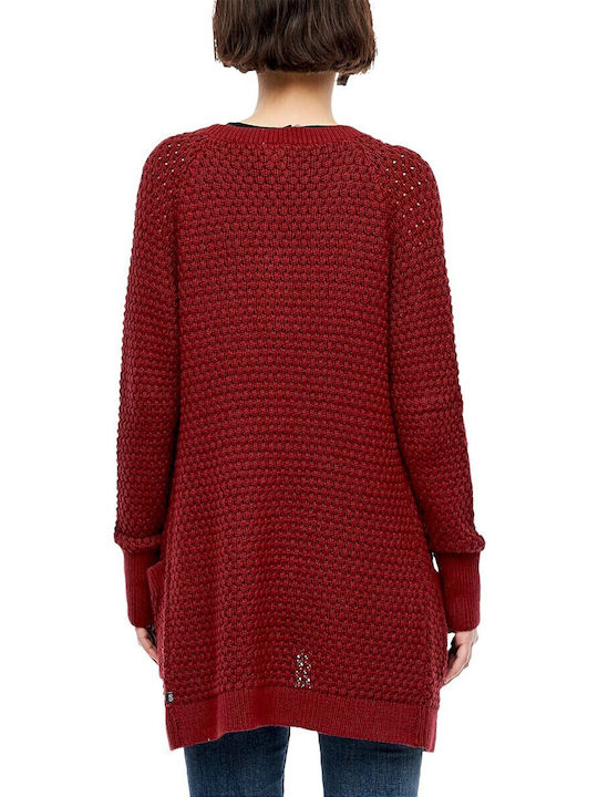 Women's Knitted Cardigan Burgundy