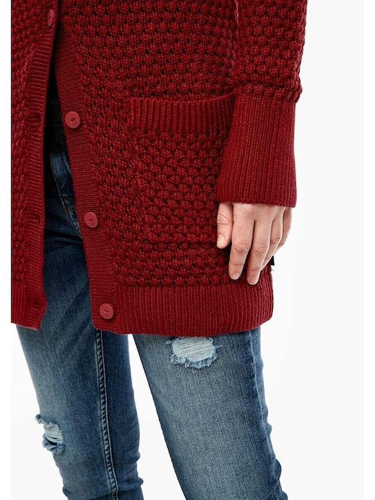 Women's Knitted Cardigan Burgundy