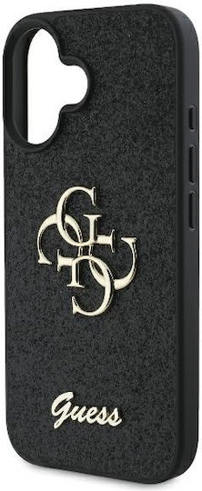 Guess Задна корица Кожа Черен (iPhone 16 Plus, Guess)