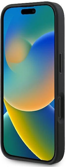 Guess Задна корица Кожа Черен (iPhone 16 Plus, Guess)