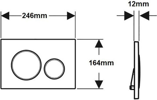 Geberit Sigma 20 Flush Plate Dual Flush Black Glossy 115.882.DW.1