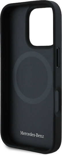 Mercedes-Benz Umschlag Rückseite Kunststoff / Leder Schwarz (iPhone 17 Pro Max / iPhone 17 Pro / iPhone 16 Pro Max)