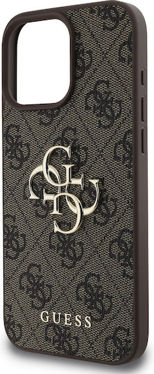 Guess Umschlag Rückseite Synthetisches Leder Braun (iPhone 17 Pro Max / iPhone 17 Pro / iPhone 16 Pro Max)