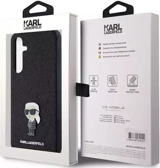 Karl Lagerfeld Fixed Glitter Back Cover Πλαστικό / Σιλικόνης Μαύρο (Galaxy A35)