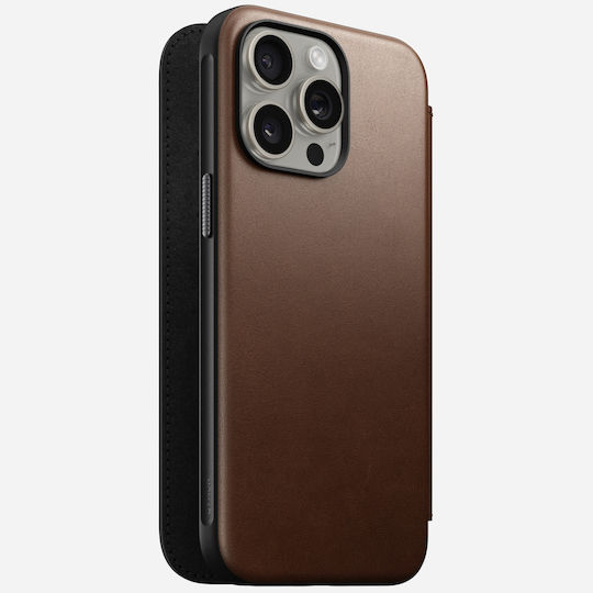 Nomad Back Cover Leather 2mm Brown (iPhone 15 Pro Max)