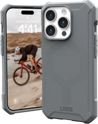 UAG Essential Umschlag Rückseite Silikon 2mm Silber (iPhone 15 Pro Max)