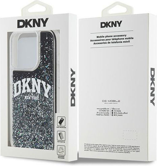 DKNY Liquid Umschlag Rückseite Kunststoff / Silikon Schwarz (iPhone 15 Pro)