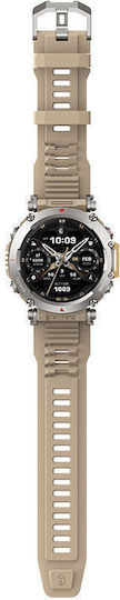 Amazfit T-Rex Ultra Stainless Steel 47mm Waterproof Smartwatch with Heart Rate Monitor Sahara