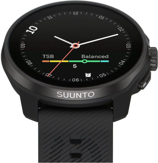 Suunto Race S Stainless Steel 45mm Waterproof Smartwatch with Heart Rate Monitor (Black)