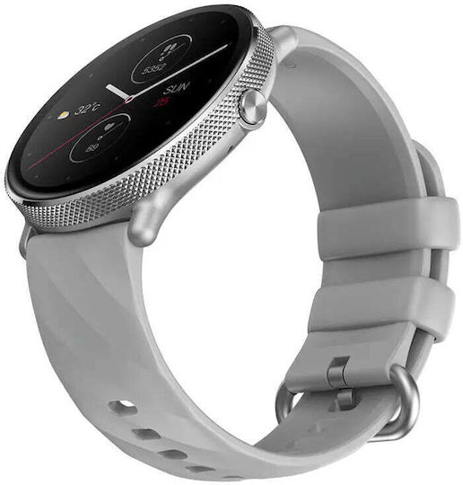 Zeblaze GTR 3 Pro Stainless Steel 45mm Smartwatch με Παλμογράφο (Ασημί)