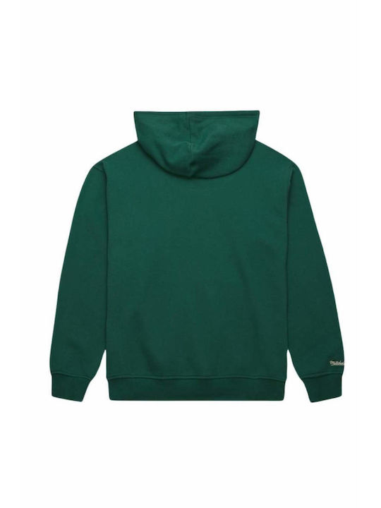 Mitchell & Ness Men's Sweatshirt Jacket with Hood Green