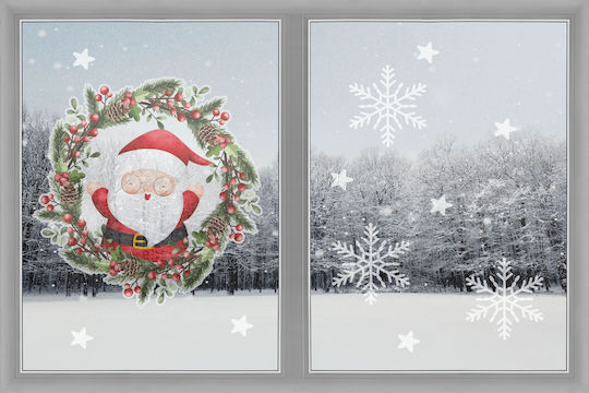 Beidseitiger Fensteraufkleber Wiederverwendbare Weihnachtsaufkleber Weihnachtsmann