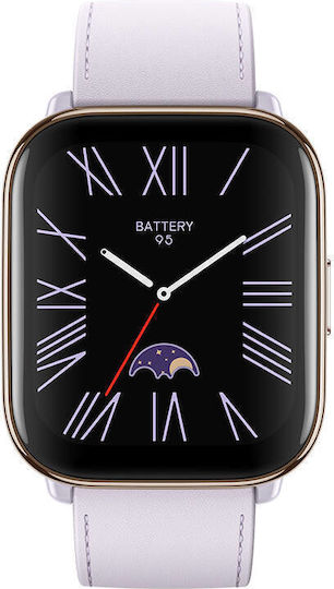 Amazfit Active Aluminium 42mm Wasserdicht Smartwatch mit Pulsmesser (Lavender Purple)