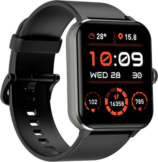 BlackView R50 45mm Smartwatch with Heart Rate Monitor (Black)