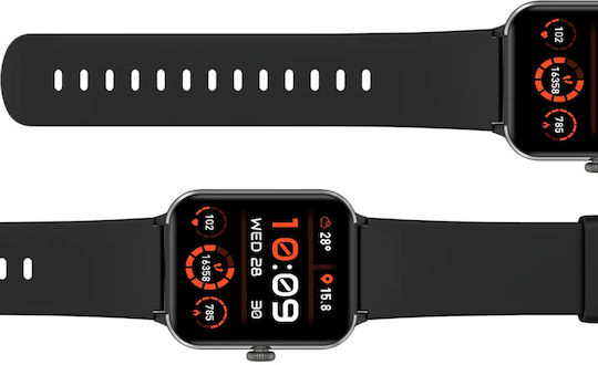 BlackView R50 45mm Smartwatch with Heart Rate Monitor (Black)