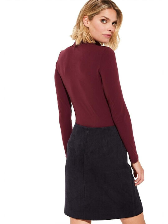 Comma Women's Blouse Long Sleeve Burgundy