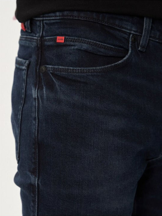 708 Herren Jeanshose mit Slim Passform Marineblau