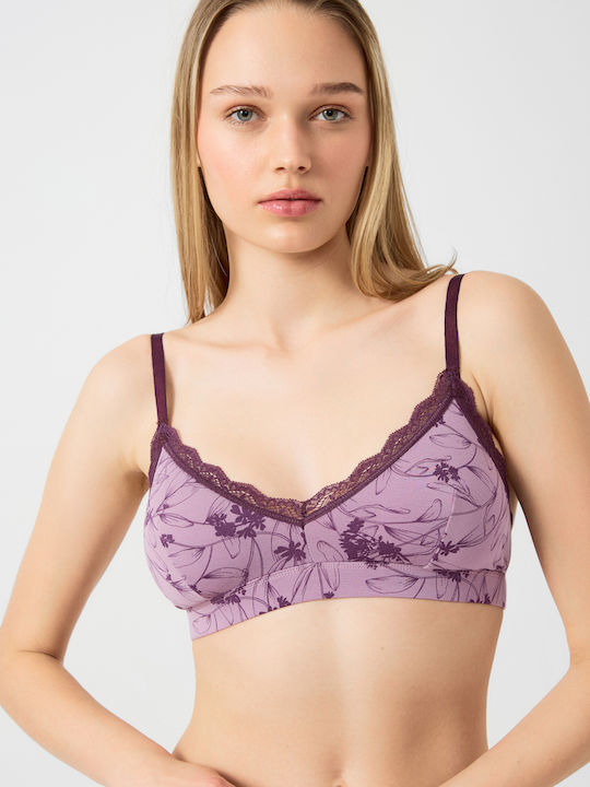 Minerva Women's Bralette Bra Purple