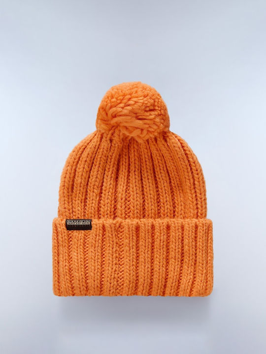 Semiury Beanie Ανδρικός Σκούφος Πλεκτός σε Πορτοκαλί χρώμα